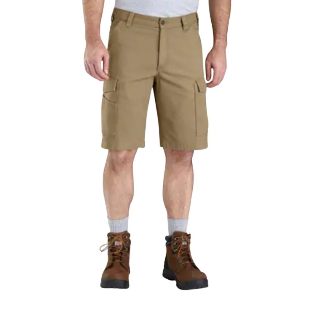 Carhartt Rugged Flex Relaxed Fit Canvas Cargo Work Shorts Tan BS3542-M Mens 40